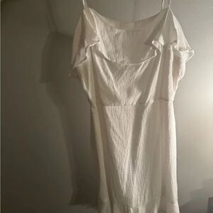 Macy's Cream Ruffled Tiered Sundress